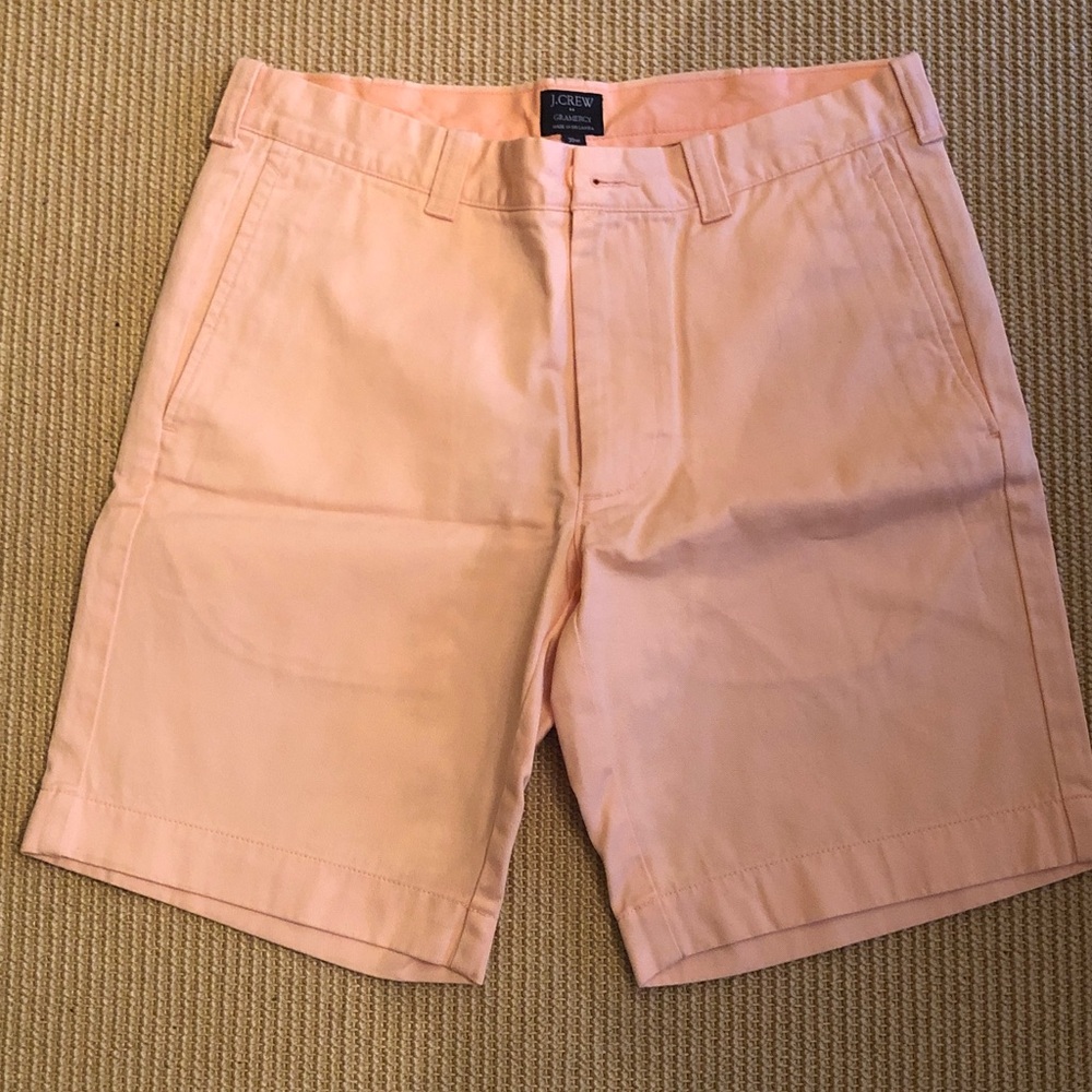 J. Crew Men’s Light Pink Flat Front Chino Shorts Preowned Size 30